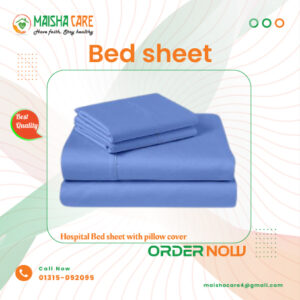 Hospital bed sheet with pillow cover