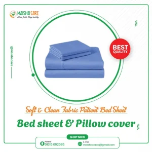 Hospital bed sheet with pillow cover
