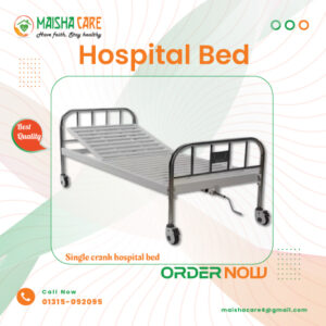 Single crank hospital bed