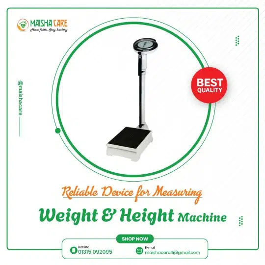 weight machine with height scale