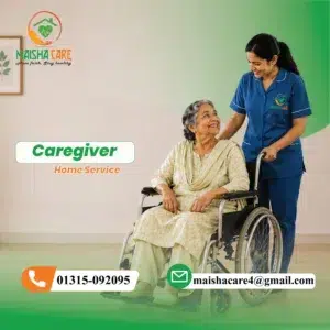 Caregiver providing home care services