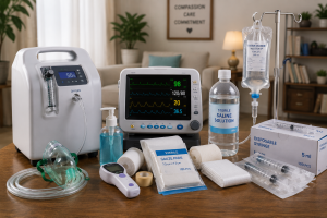 Medical equipment used for professional home nursing services