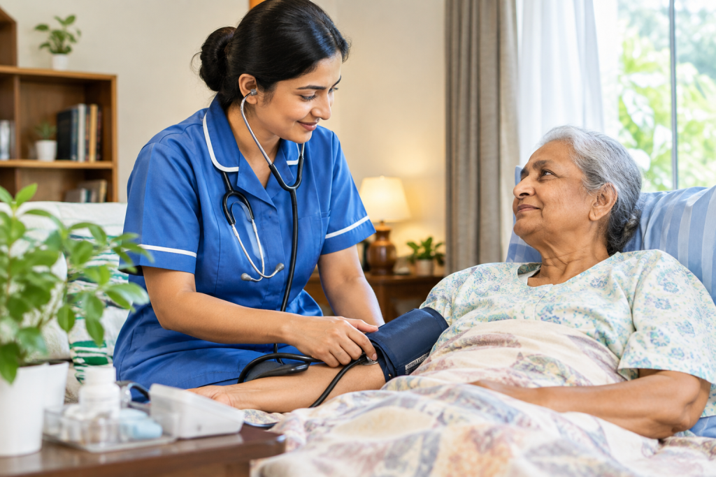 Professional nurse for home patient care in Bangladesh
